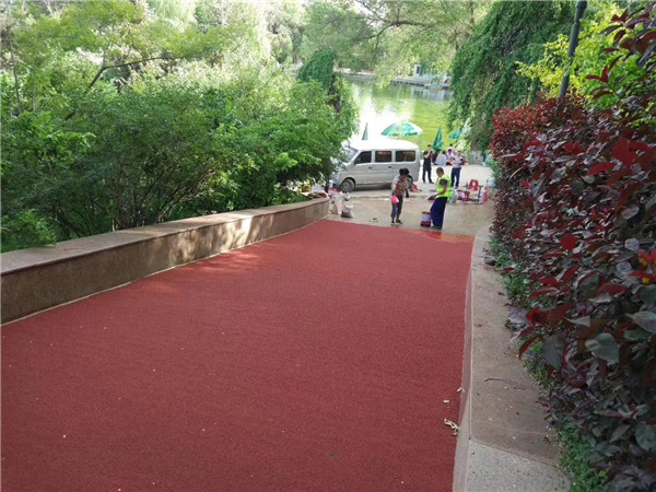 甘南彩色路面施工